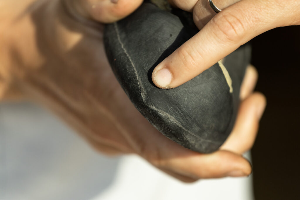 Pont jól elkopott mászócipő